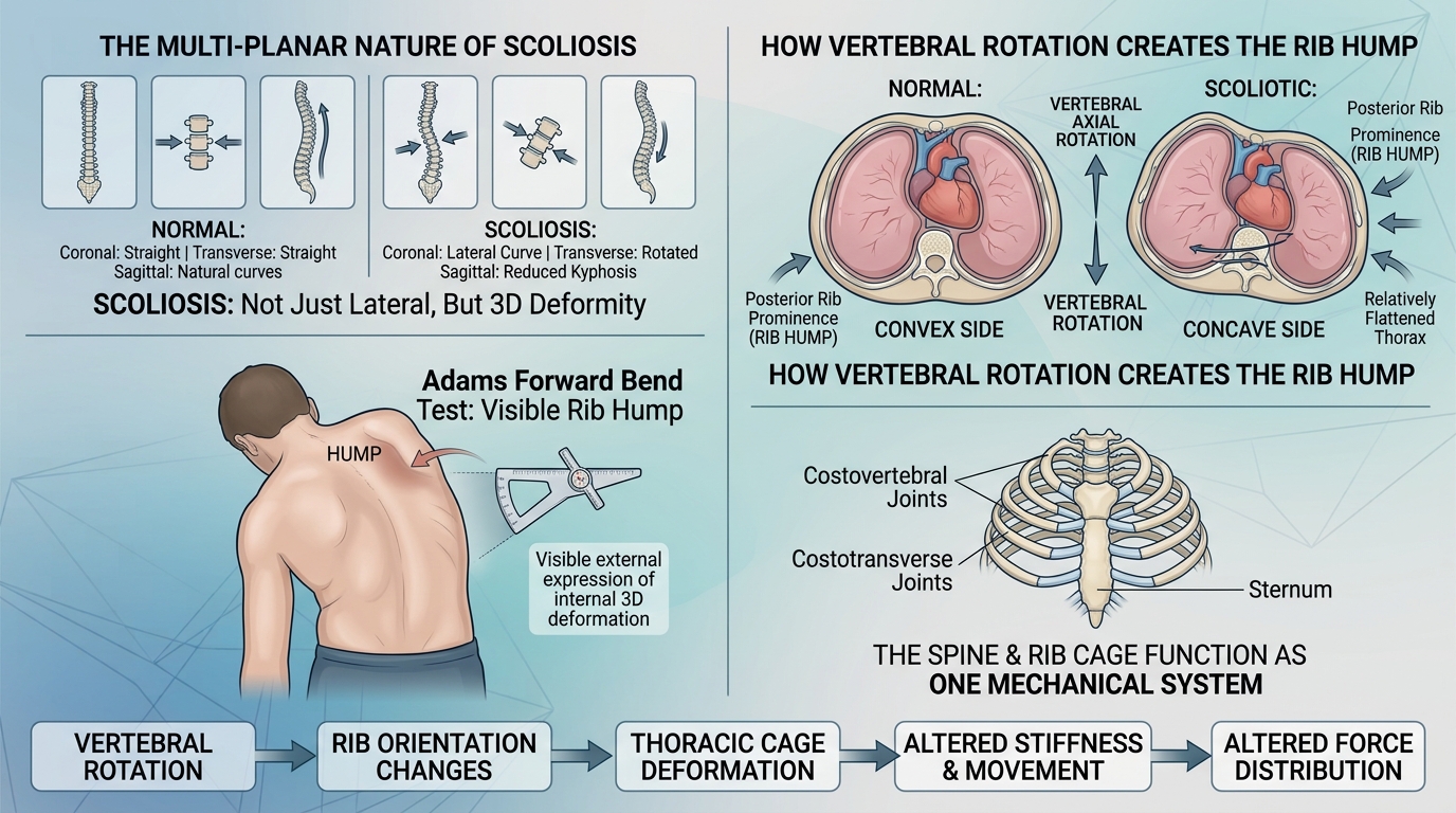 The Impact of Rib Hump Deformation on Thoracic Biomechanics