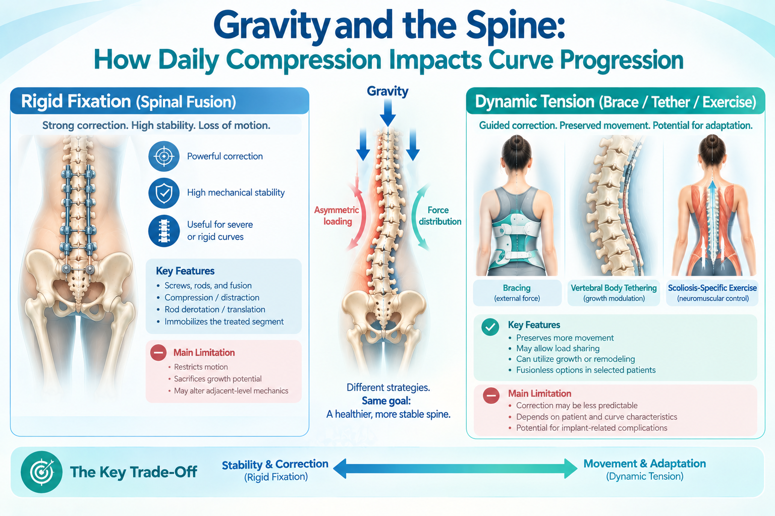 Dynamic Tension vs. Rigid Fixation in Spinal Correction